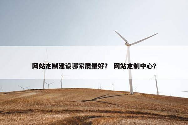网站定制建设哪家质量好？ 网站定制中心？