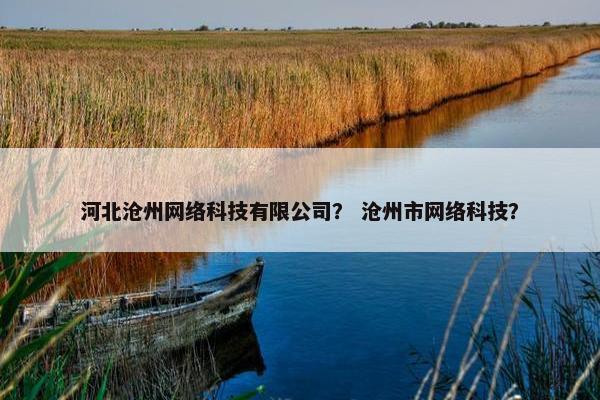 河北沧州网络科技有限公司？ 沧州市网络科技？