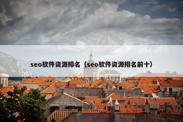 seo软件资源排名（seo软件资源排名前十）