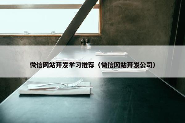 微信网站开发学习推荐（微信网站开发公司）
