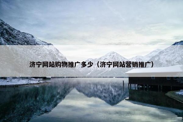 济宁网站购物推广多少（济宁网站营销推广）