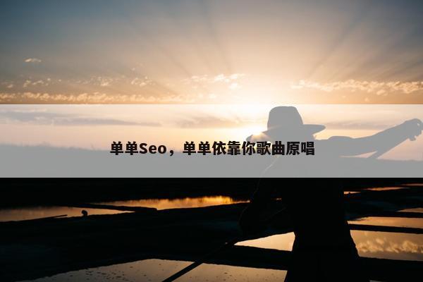 单单Seo，单单依靠你歌曲原唱