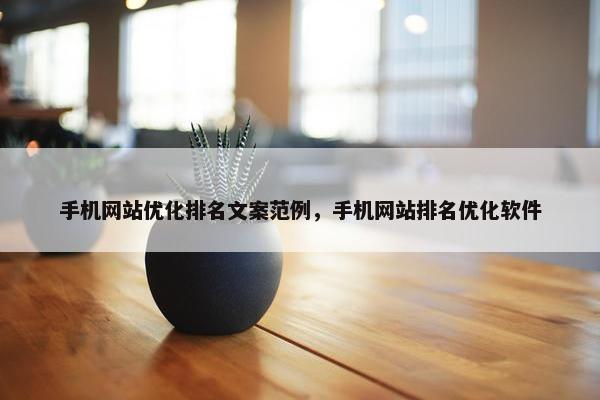 手机网站优化排名文案范例，手机网站排名优化软件